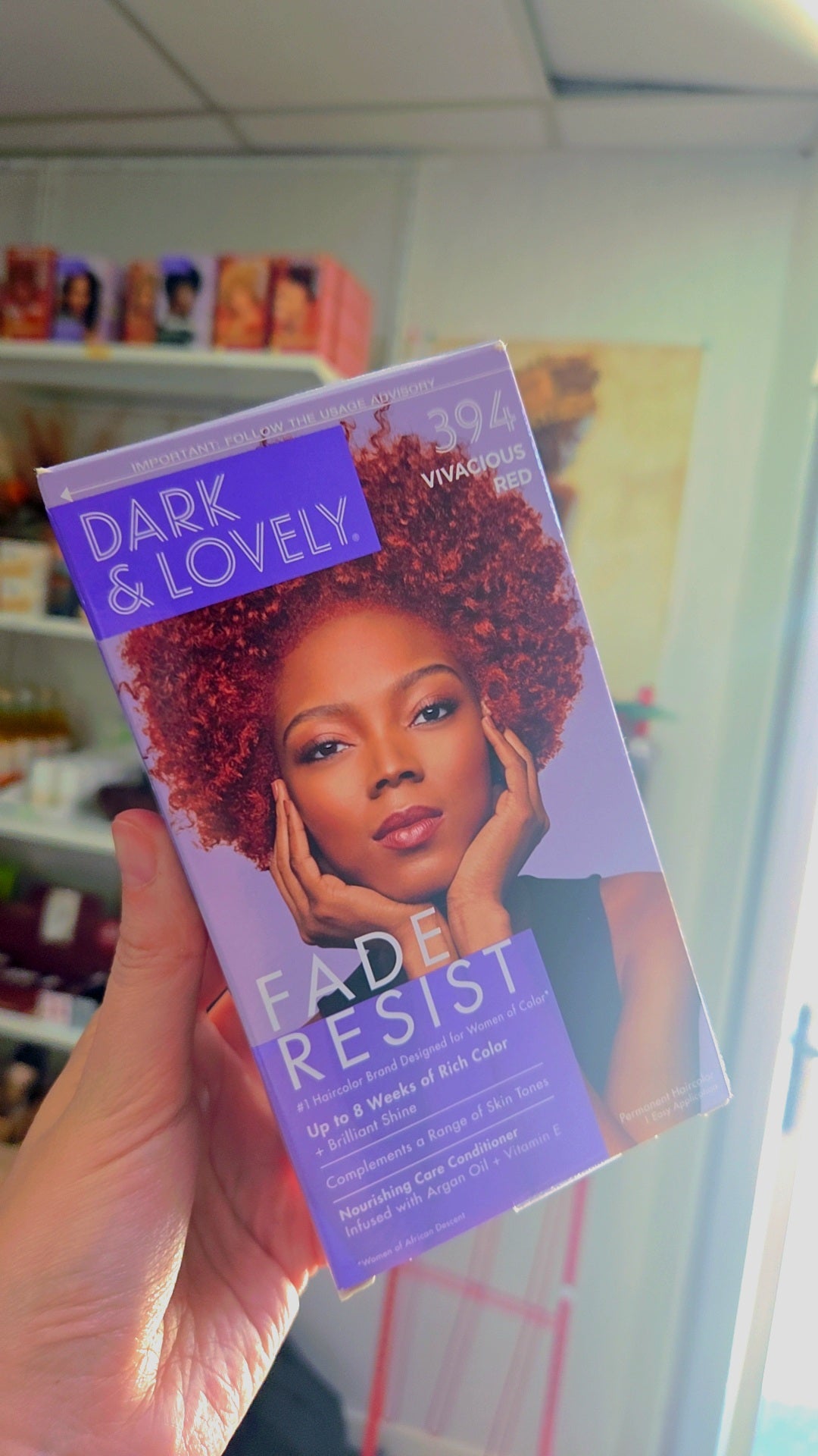 Coloration rouge vif