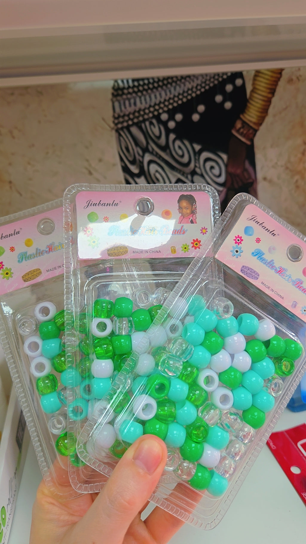 Perles mix de verts