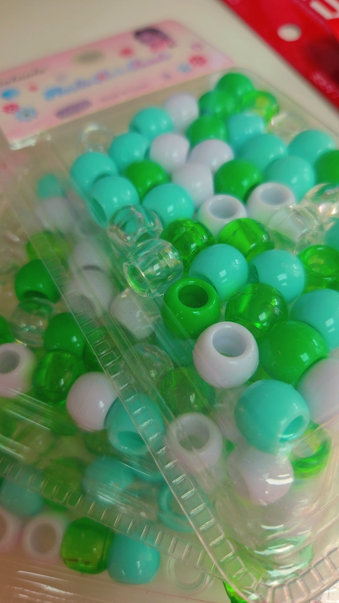 Perles mix de verts