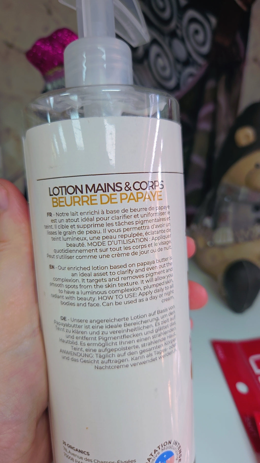 Lait corps beurre de papaye
